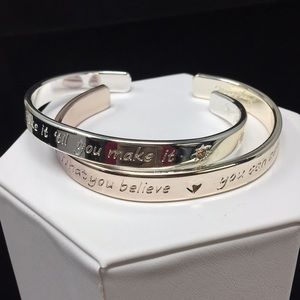 Mary Kay bracelets in polished silver tone